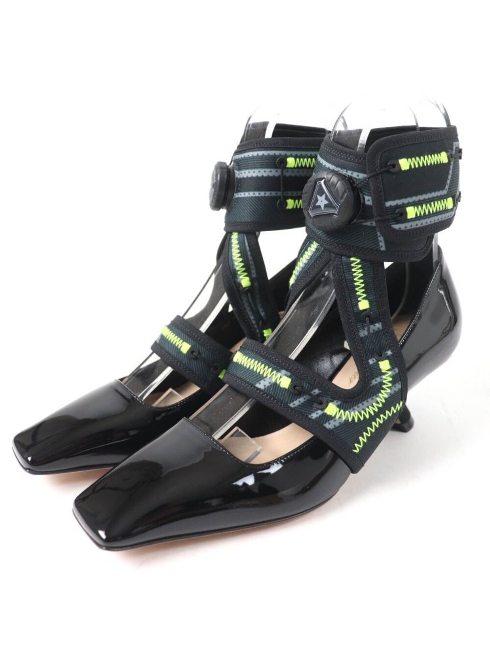 Dior Roger Vivier Trekking Strap Patent Leather Pumps Heels